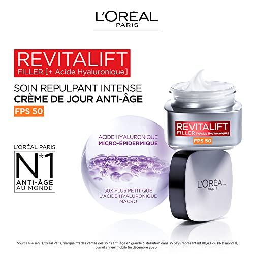 Soin Visage Repulpant Anti âge Fps 50 Revitalift Filler 'oreal Paris Le Pot De 50ml - vue 4