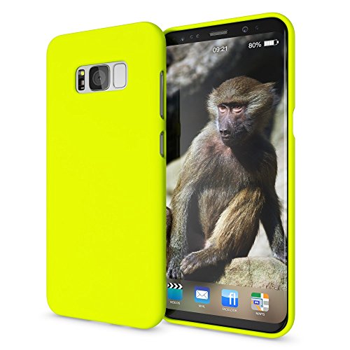 NALIA Funda Neon Compatible con Samsung Galaxy S8, Carcasa Protectora Movil Silicona Ultra Fina Gel Bumper, Ligera Goma Cubierta Cobertura Delgado Telefono Cover Phone Case, Color:Amarillo