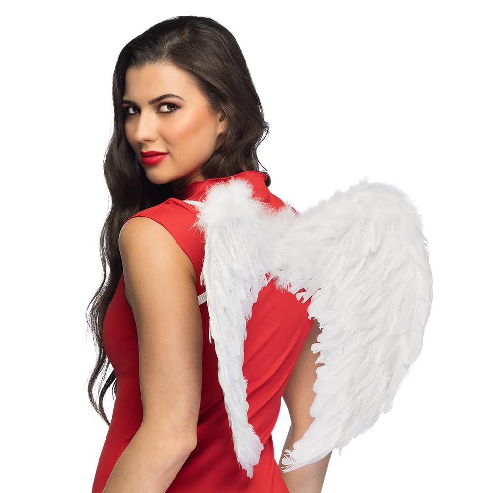 Boland - Wings for Angel Costumes Accessory for Fancy Dress or Theme Party Fancy Dress Costumes, Christmas, White - Image 2
