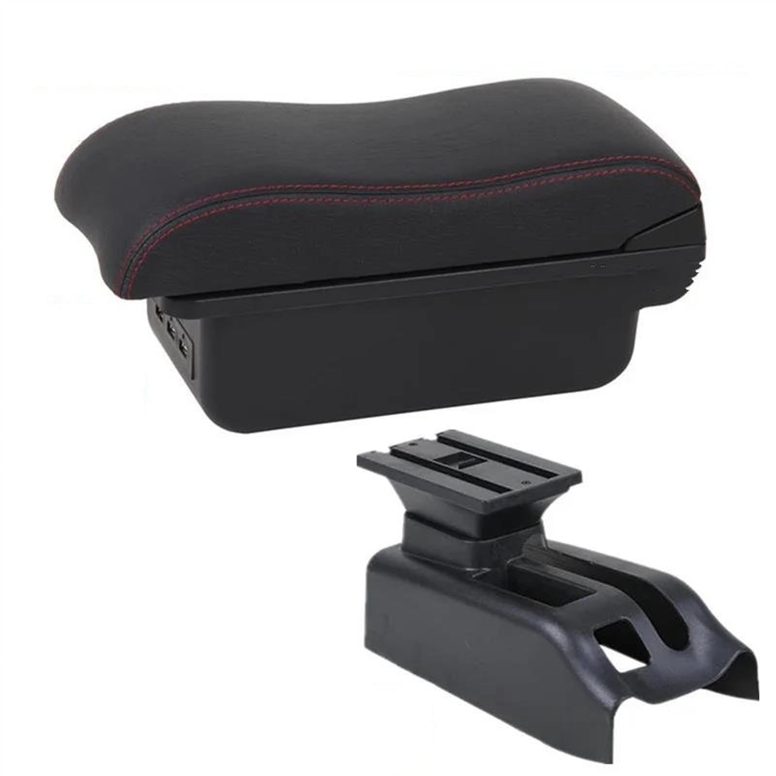 Ysdsls B Red Line 3Usb Center Console Armrest Storage Box For Bora For Golf 4 Car Interior Parts Modification Accessories