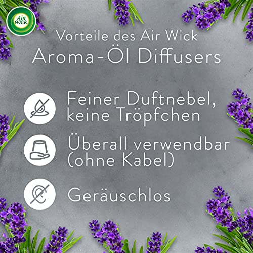 Air Wick Aroma-Öl – Starter Set – Diffuser mit ätherischen Ölen – Raumduft Entspannender Lavendel – 2 x 20 ml Nachfüllern + Gerät – Bild 2