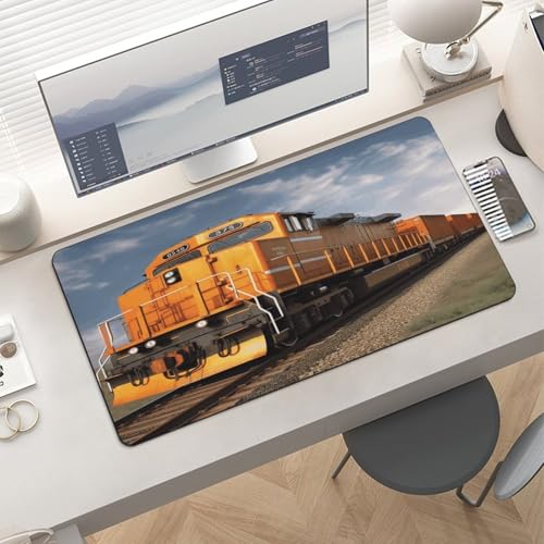 Freight Train Desk Pad Large Office Desk Mat Waterproof miniatura 6