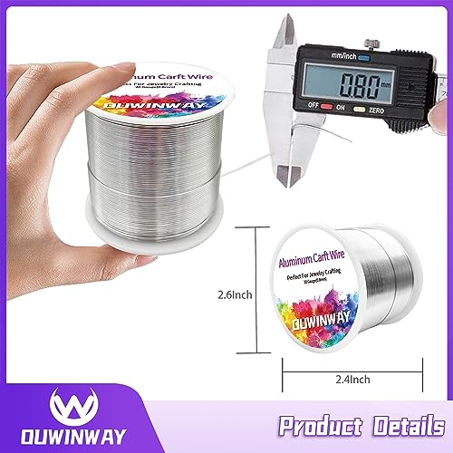 20gauge silver aluminum crafts wire 400ft for jewelry crafting gemstone metal coiling sculpting armature jewelry making beading floral soft diy metal craft art wires colored and soft