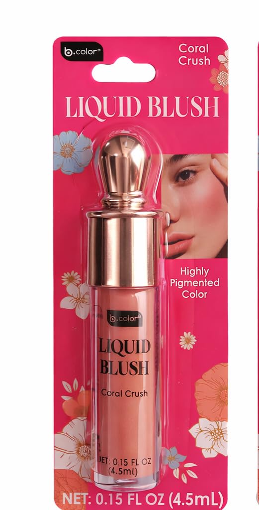 Liquid Blush, Highly Pigmented Color, 0.15 FL OZ (4.5mL) (Coral Crush)