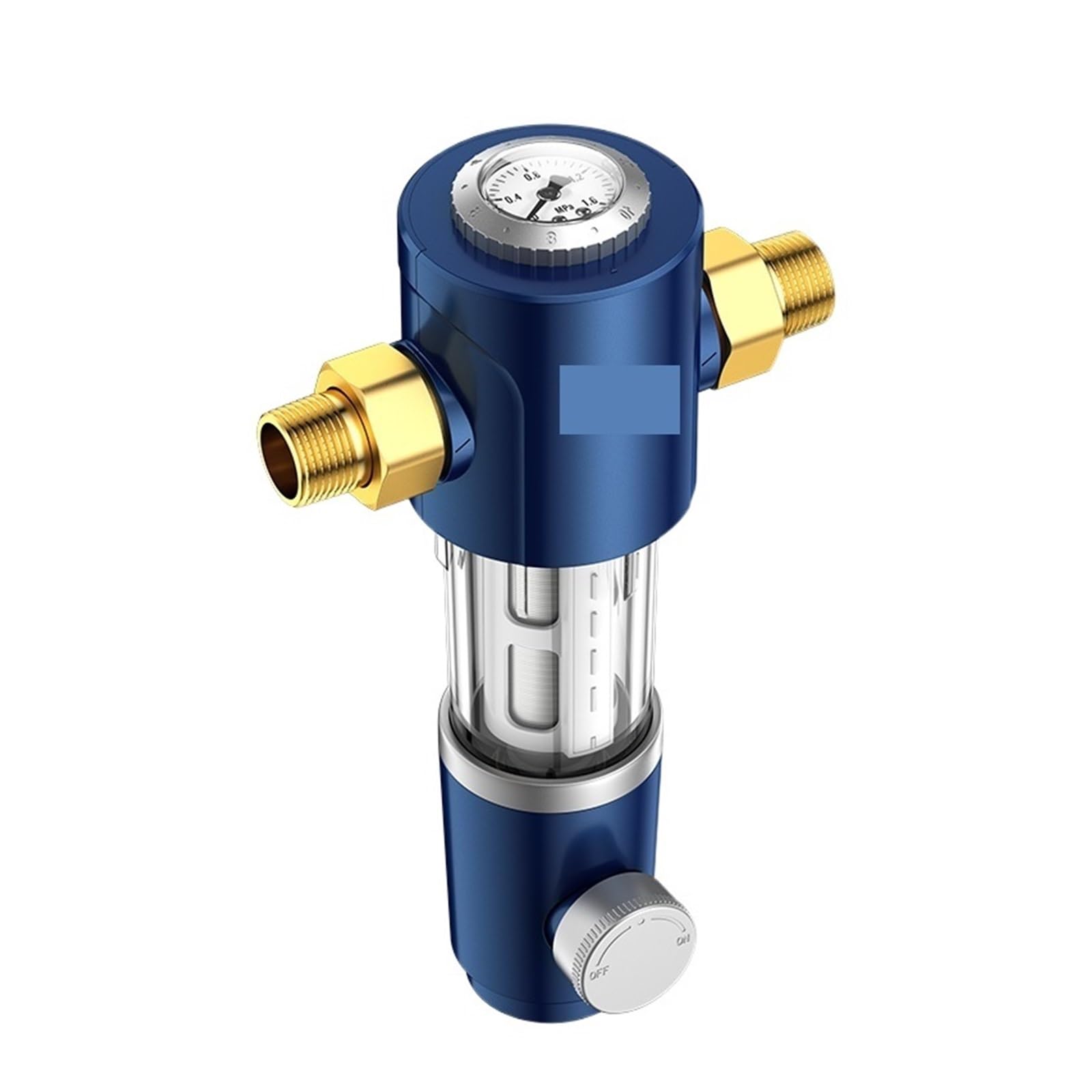 Prefiltro de sedimentos con rotación automática, retrolavado 40 μm Raspado doble cara 6000 L for toda la casa 1/2" y 3/4" 1" para toda la Casa(DN15 (0.5 Inches))