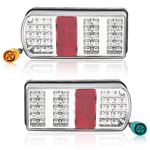 Hawkeye Par Luz trasera del remolque 6 funciones Led Lámpara Rectángulo para camioneta (rojo, Rectángulo)
