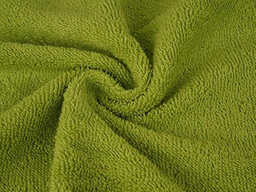 Image of Casa Copenhagen Germany Design - He & She Super Soft Collection 100% Super Soft Cotton Bath Towel Set (Size : 70 x 140 cm) - Spring Green & Iris Blue
