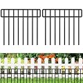 HIHADUUM 20Ft x 13Inch Animal Barrier, 14 Pack Decorative Garden Fence Panels, Rustproof Metal, No Dig Fence with Ground Stakes for Dog, Rabbit Defense and Outdoor Patio