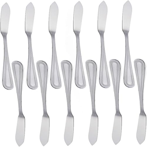 TrueCraftware Juego de 12 cubiertos Cuchillo de mantequilla para joyas acero inoxidable apto para lavavajillas