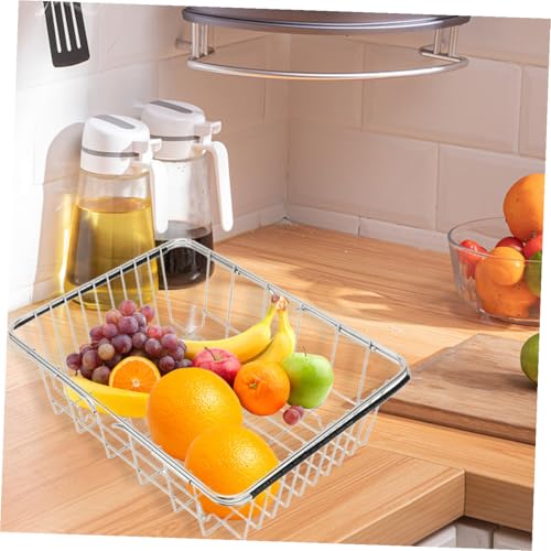 Escurridor de acero inoxidable para fregadero, aparato de cocina multifuncional con bordes lisos, fácil de limpiar, ampliable, apto para drenar platos, frutas y verduras