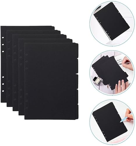 Miniatura 7 de MAGICLULU 5 unidades A5 Separador de Página Bloc de notas Separador de Notas Separadores de Libro de Notas Clips de Carpeta Pestañas de Etiqueta de