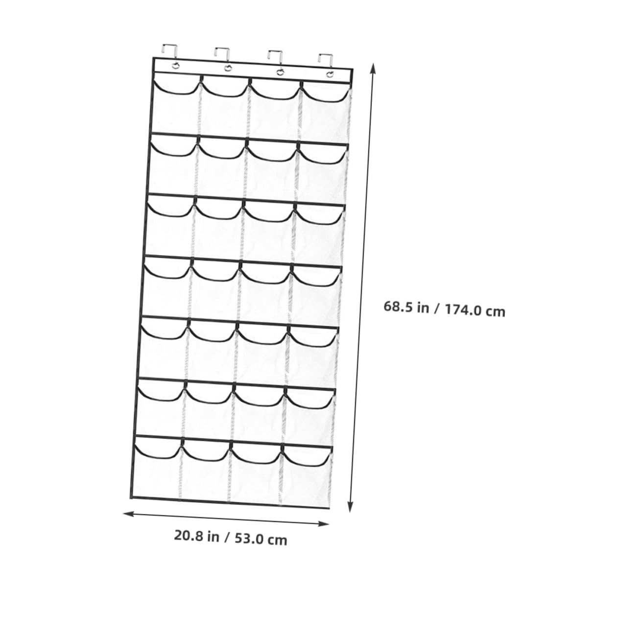 HOMOCONO 1set Over Door Hanging Organizer Storage Bag for Shoes Accessories and Essentials Non-Woven and Mesh Easy Install Wall Hanging for Use
