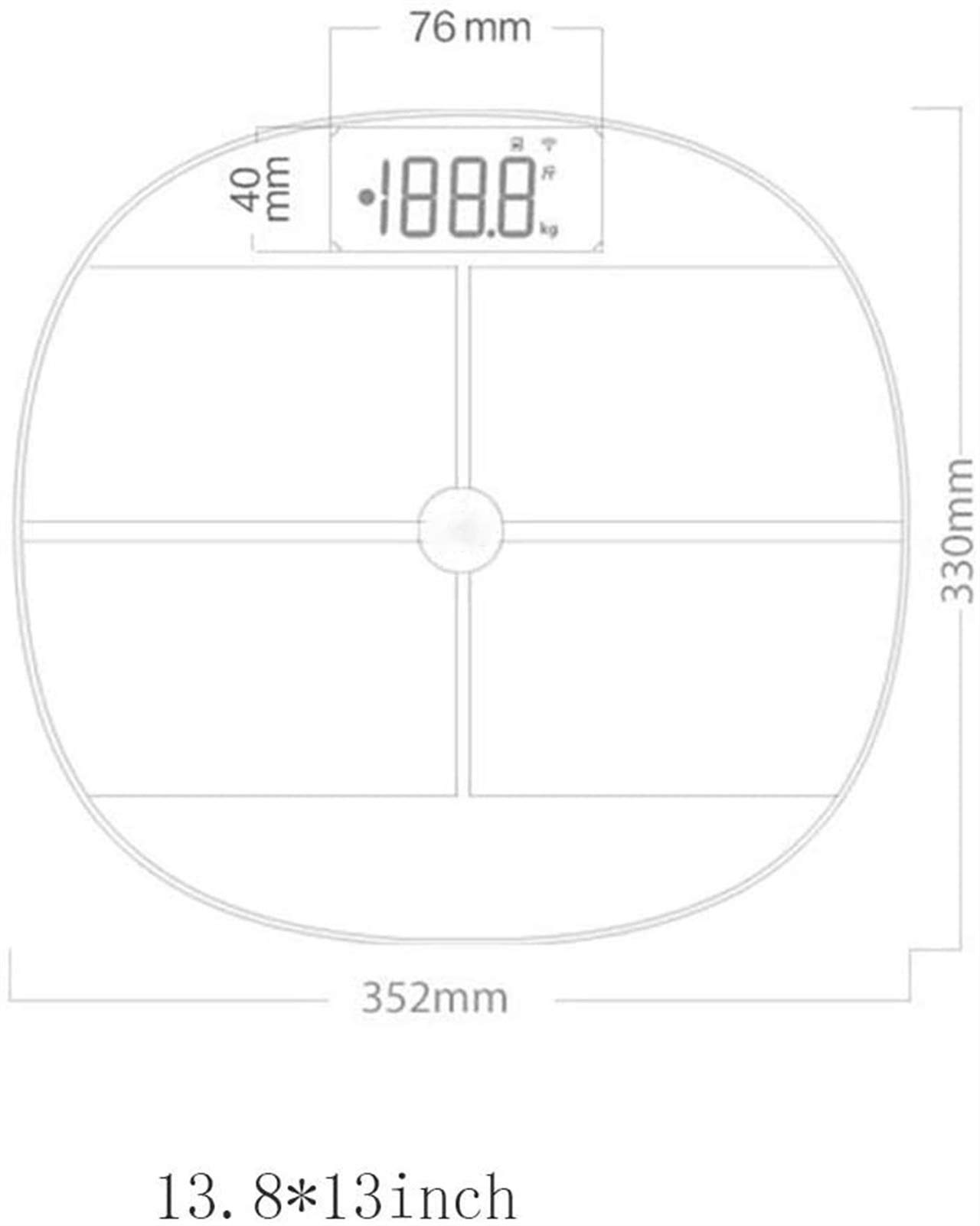 GeRRiT Scale elettroniche digitali di alta precisione per la scala del bagno del peso corporeo con il grande display retroilluminato, fino a 400 sterline, accurate scale di peso della famiglia, bilanc