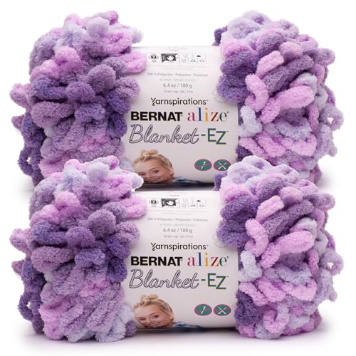 Bernat Alize Blanket-EZ Gray Plum 2-Pack
