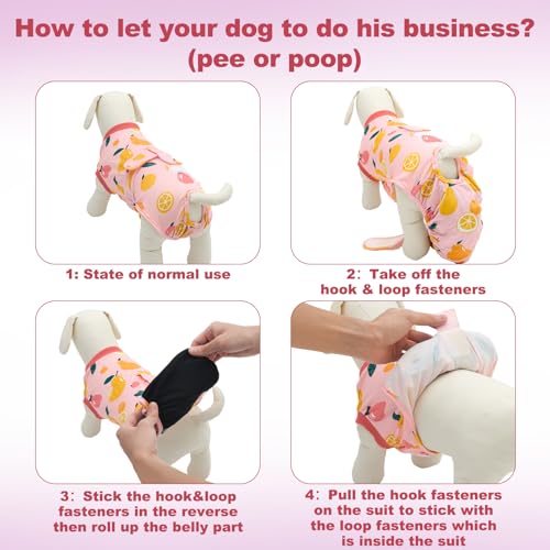 Image of CuteBone Recovery Suit for Dogs Cats After Surgery, Prevent Licking Dog Onesies Pet Surgery Recovery Suit Shirt Abdominal Wounds Bandages SSF10S