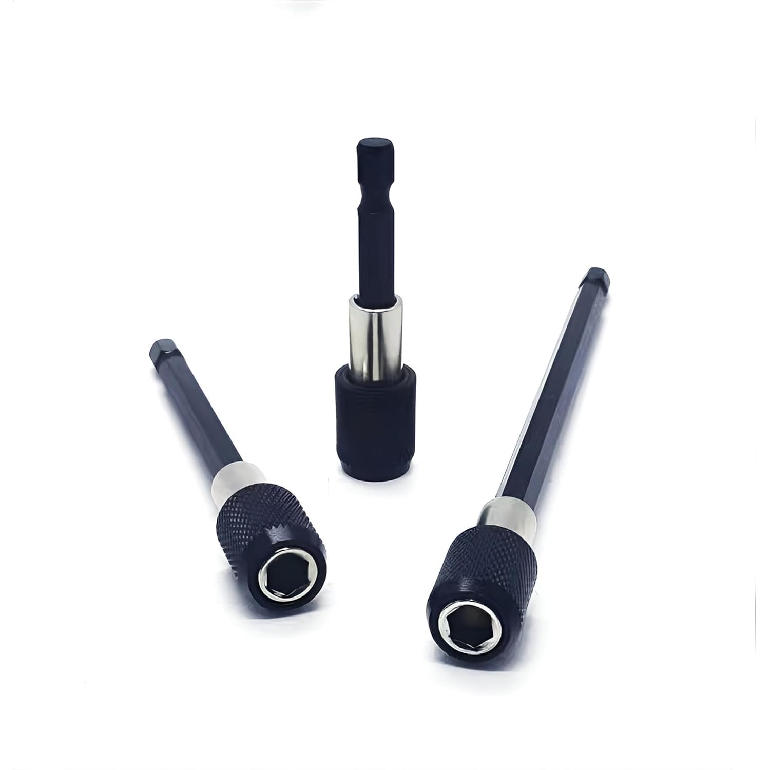 3 PCS Drill Bit Extension Quick Release Screwdriver Bit Holder 2.36" 4" 6" 1/4 inch Hex Shank Drill Bit Extender Magnetic Bit Extension Adapter Set for Power Screwdriver Drill Impact Driver