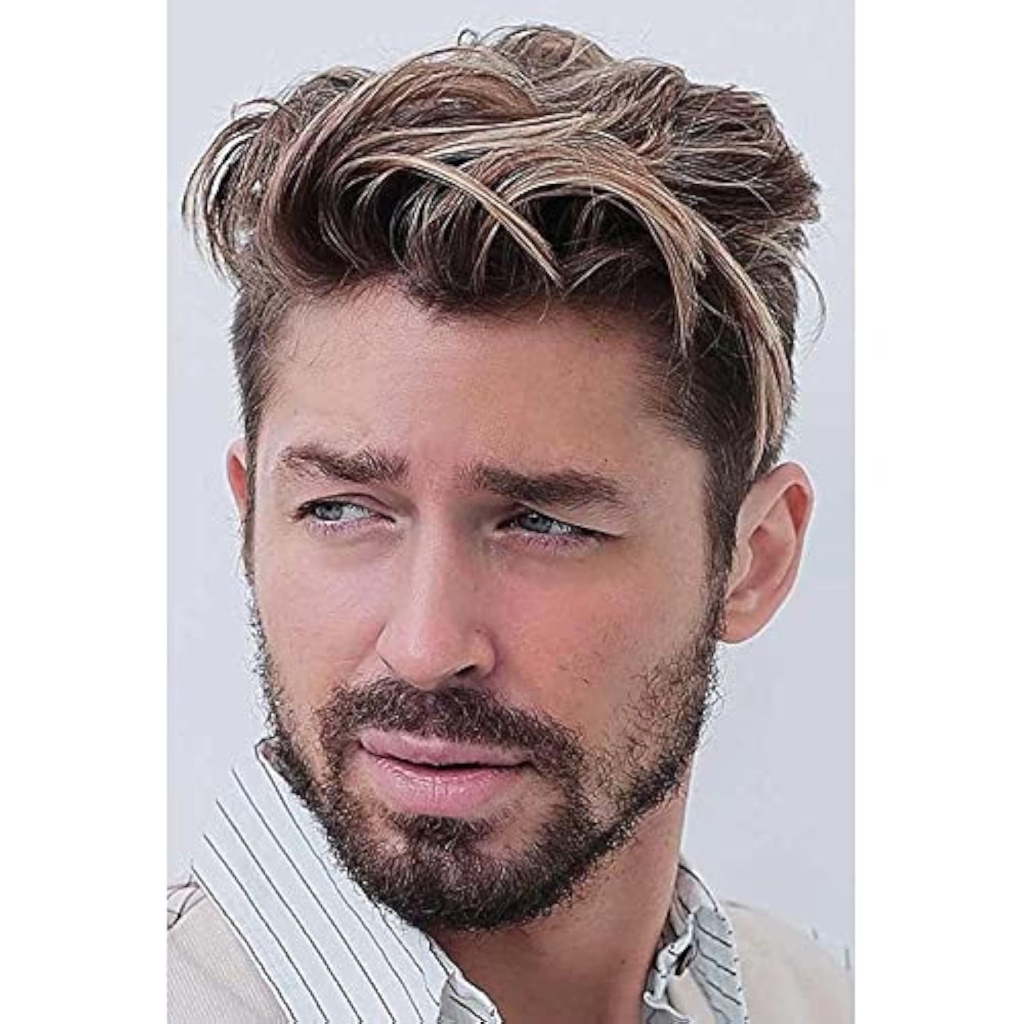 Men's Short Layered Cosplay Wig, Lightweight