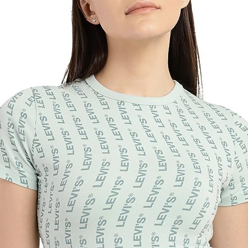 Image of Levi's Women's Cotton Slim Fit Brand Logo T-Shirt