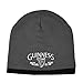 Guinness Beanie Hat with Silver Logo and Black Trim, Grey Colour
