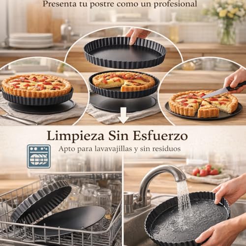Listado de Moldes para quiche y tarta Top 10. 30 Moldes para quiche y tarta marca Tnfeeon (3)