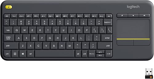 Logitech K400 920-007119 Plus teclado táctil inalámbrico para TV conectado a computadora Logitech K400 920-007119 Plus teclado táctil inalámbrico para TV conectado a computadora