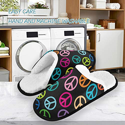 Unisex Slippers Fuzzy Feet Plush Slippers Anti-Slip Warm House Shoes M/L3