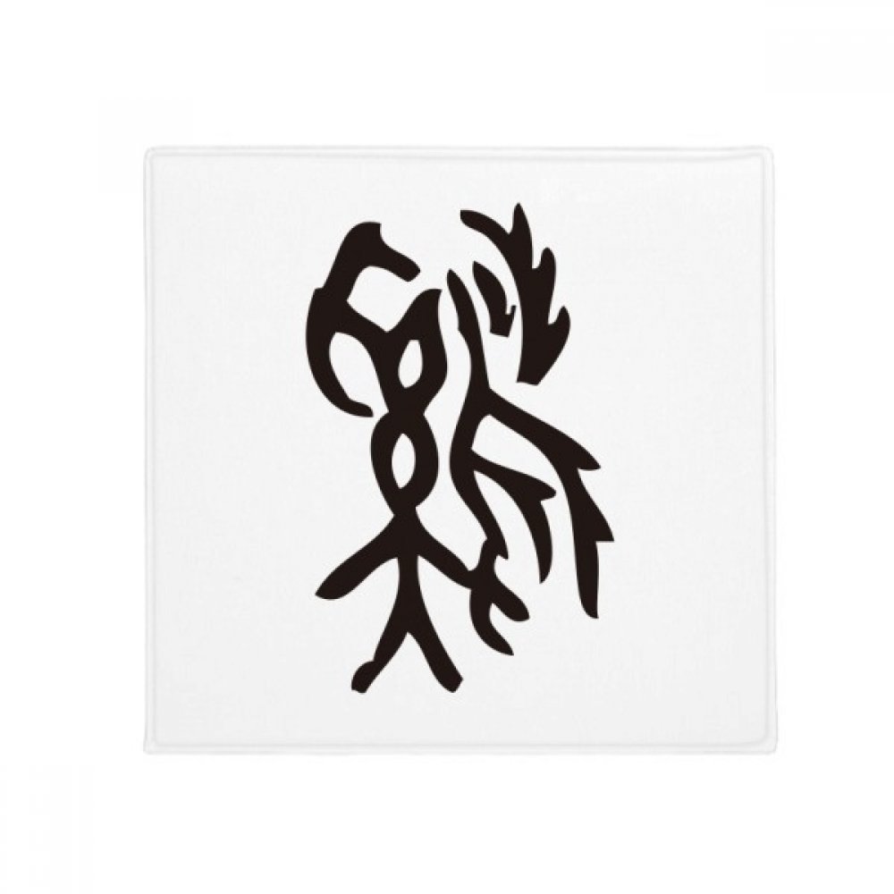 Tapis signe zodiacal chinois coq cadeau original déco multicolore 50x50 cm
