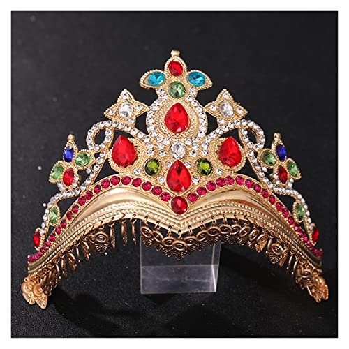 Corona de novia dorada con cristales ideal para regalo de compromiso 7