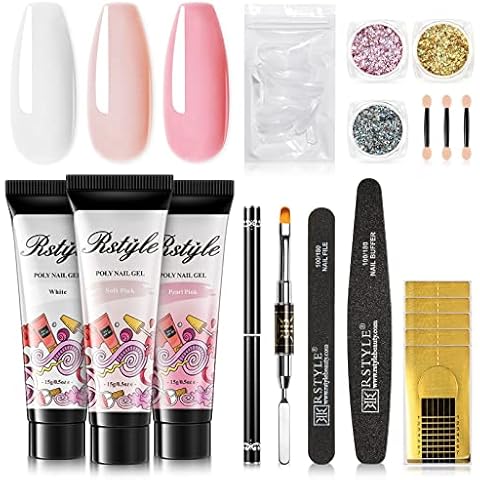 RSTYLE Kit Uñas de Gel con 11 Piezas Cover
