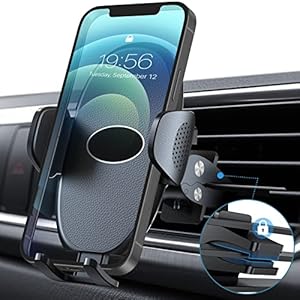 Amazon Brand – Eono Car Phone Holder Air Vent,Universal Phone holder for Cars 360° Rotation,One-button Release Mobile…