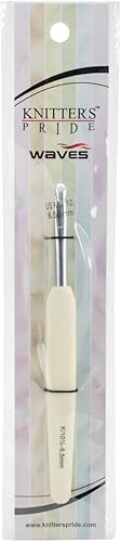 Knitter's Pride Waves - Gancho de ganchillo de aluminio, K0.256in
