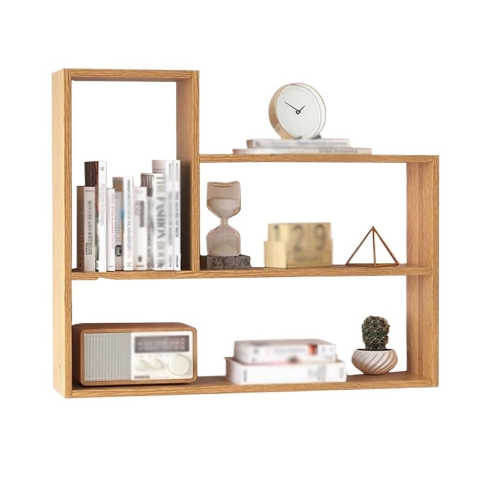 Lizhuzhuzs28 Bookcase Shelf Open Wall Mounted Bookshelves, Manmade Board Storage Cabinets, for Home Study or Office Display Shelving Bookshelf Display