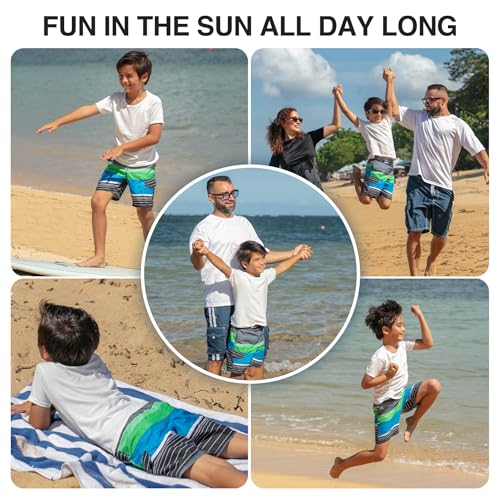 Image of Kanu Surf Boys' Terrapin Turtle Quick Dry Beach Board Shorts Swim Trunk