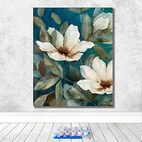 Paint By Number Kitdigital Painting Oil Painting Diy Oil Paint Wood Lotus Art Decorative Painting Hand-Painted Decompression Hanging -30X40Cm-Frameless Cover