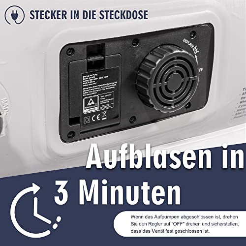 Luftbett Selbstaufblasend Luftmatratze Doppel Gästebett mit Eingebauter Elektrischer Pumpe und Integriertem Kissen für Camping oder Heimgebrauch Aufblasbare Matratze für 2 Personen - Image 6