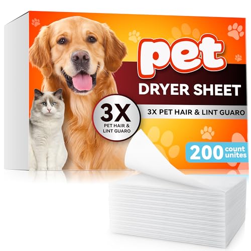 Heigble Pet Hair Remover for Laundry, Lint Dryer Sheets, 3 X Pet Hair Fighters, Reduces Static, Adds...