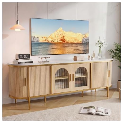 OneBlis 70" Fluted Modern TV Stand