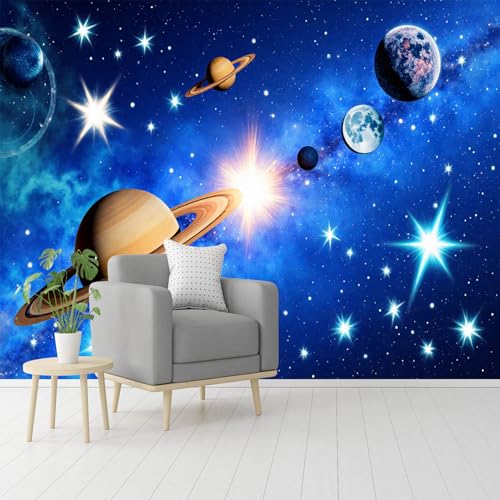Murales de pared de tamaño personalizado, planetas, estrellas,