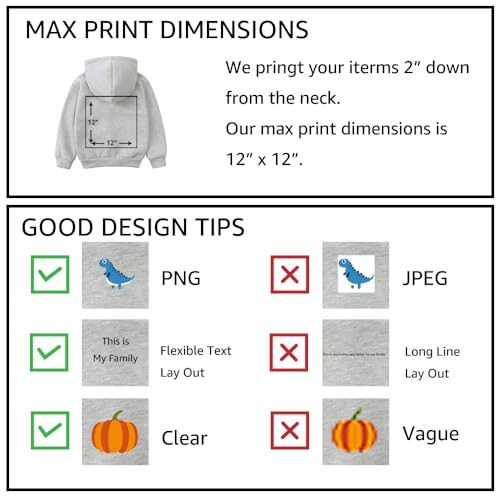 Custom Kids Zip Hooded Sweatshirt Add Your Personalized Image Text Design Jacket Coat Front & Back Print4