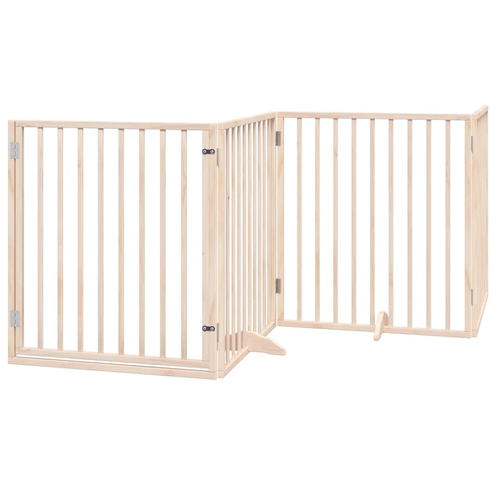 Cancello per Cani 4 Pannelli 320 cm Pioppo