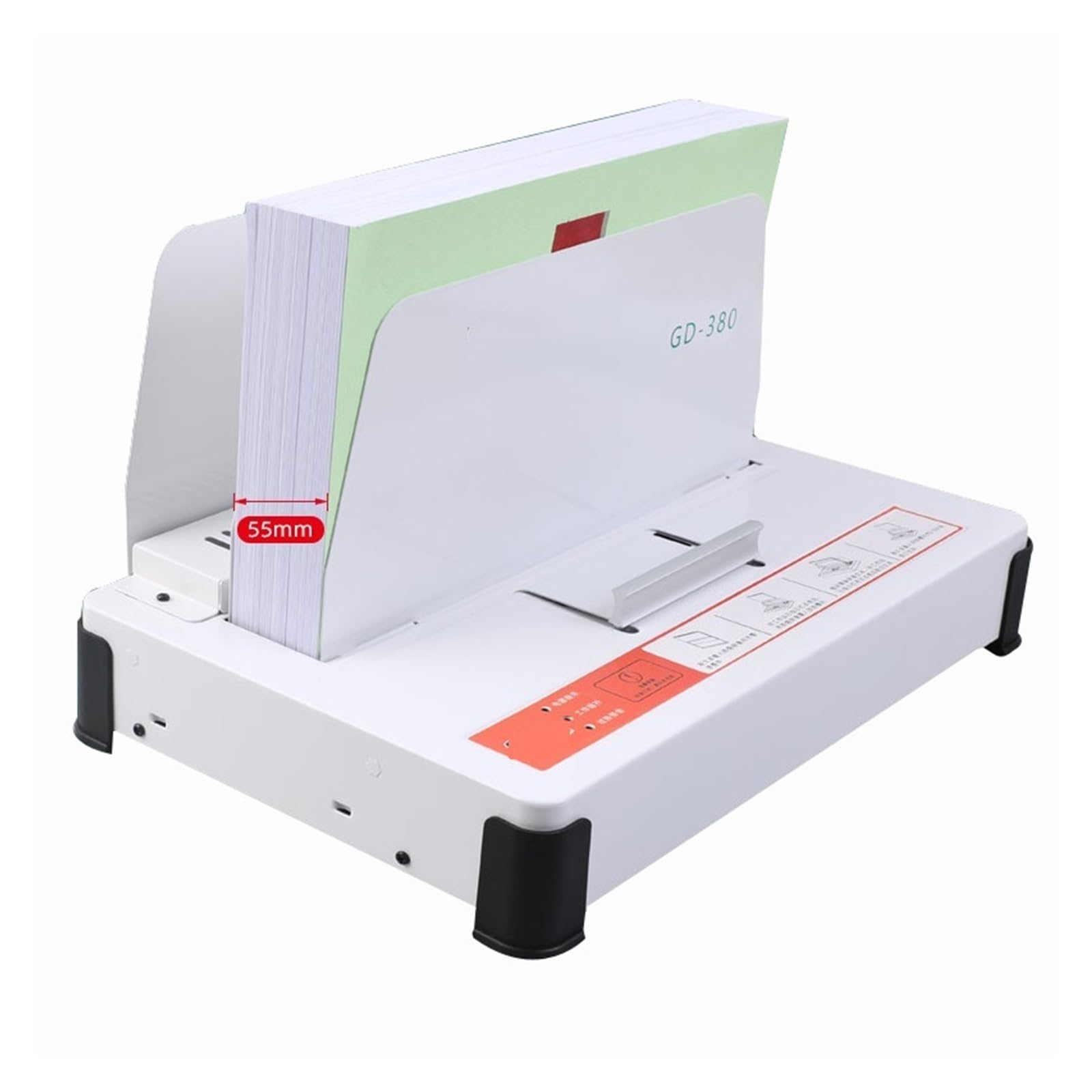 Rilegatrice, Macchina rilegatrice a caldo GD380 A4 Rilegatrice for copertine di libri Rilegatrice elettrica a caldo con colla fai da te Macchina rilegatrice a caldo senza fili per scuola e ufficio(Bla