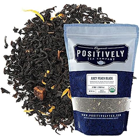 Organic Positively Tea Co. Juicy Peach Black Tea, Loose Leaf Cover
