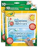 Crayola 2pk Bundle of Washable Window Writers Markers, 10 Count