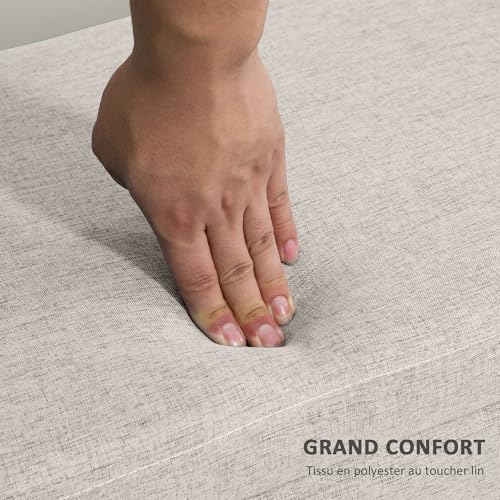 Banc coffre rangement scandi 110 cm, siège pliable HOMCOM