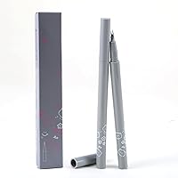 Vista 6 de Delineador de ojos líquido impermeable de 0.000 in, lápiz de pestañas inferiores de doble punta, a prueba de manchas, largo uso, con punta ultrafina