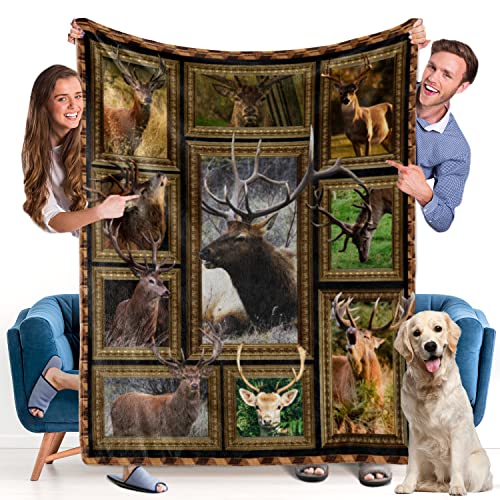 Deer ​Blanket - Fleece Throw Blanket For Couch Super Soft Cozy Bed Blanket Lightweight Plush Fuzzy Lap Blankets And Throws For Sofa, 50 X 60 Inch, Gift For Hunting Lover #TOP14
