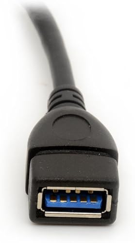 Miniatura 3 de BSHTU Cable de extensión USB 3.0 de ángulo de 90 grados, tipo A, macho a hembra, conexión de alta velocidad, sincronización de transferencia de