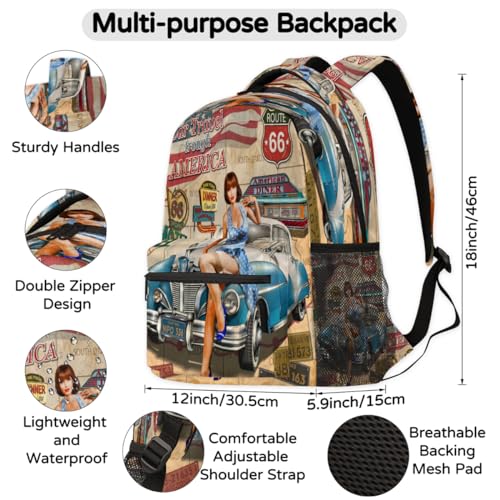 Sac à dos pour ordinateur portable école voyage et randonnée Large - 2