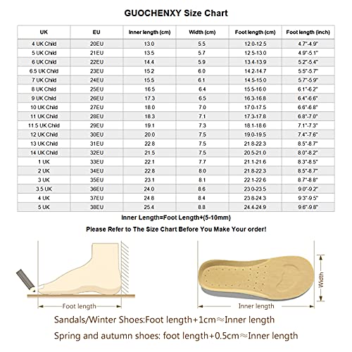 GUOCHENXY Boys Trainers Size Kids Black Running Shoes Breathable School Children Outdoor Sports Sneakers 4 UK Child-5 UK - Image 7