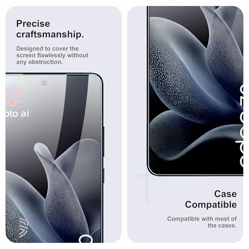 Image of Military-Grade Gorilla Tempered Glass For Motorola Edge 70 (6.7 Inch) With Installation Kit | Edge to Edge Coverage | Black